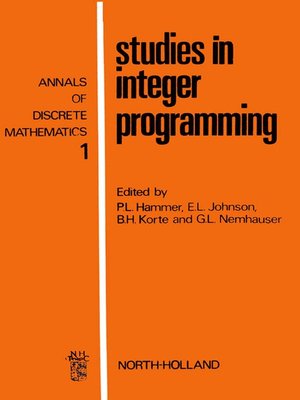 cover image of Studies in Integer Programming